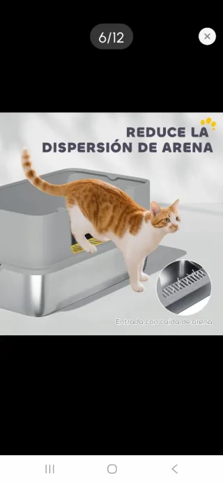 Box per gatti metallico con pala