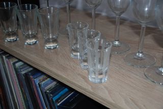 Calici champagne e bicchierini grappa lavorati