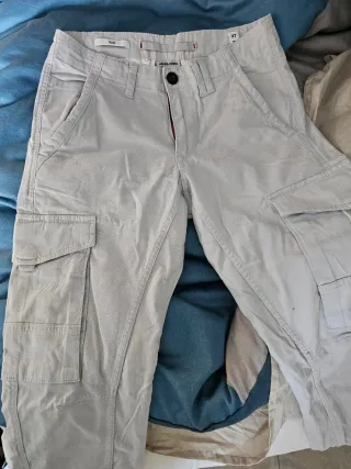 Pantalones Cargo Jack & Jones Blancos 27x32