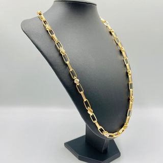 CADENA FORZADA GRECA MEDUSA BICOLOR. Oro 18k.