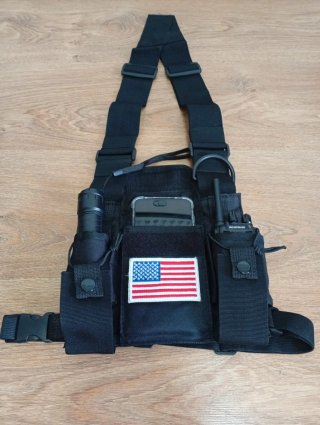 Bolsa Táctica Portador Walkie Linterna