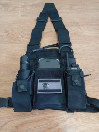 Bolsa Táctica Portador Walkie Linterna