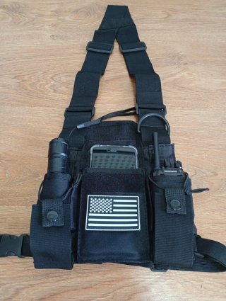 Bolsa Táctica Portador Walkie Linterna