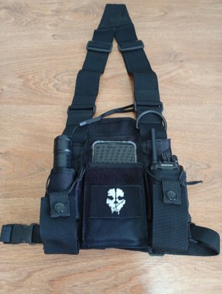 Bolsa Táctica Portador Walkie Linterna