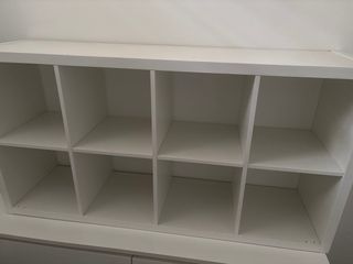 Estantería modular blanca 8 cubos