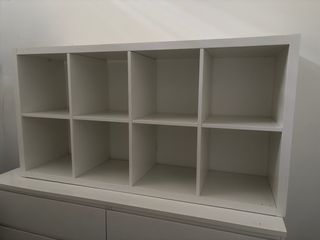 Estantería modular blanca 8 cubos