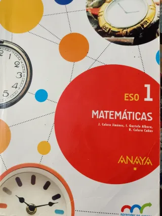 Libro 1 ESO matemáticas Anaya