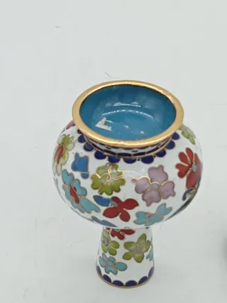 Piccolo Vaso Orientale Cloisonné Fiori