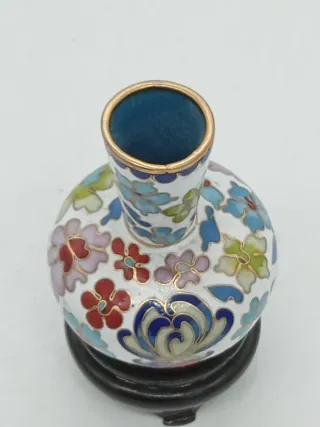 Piccolo Vaso Orientale Cloisonné Fiori