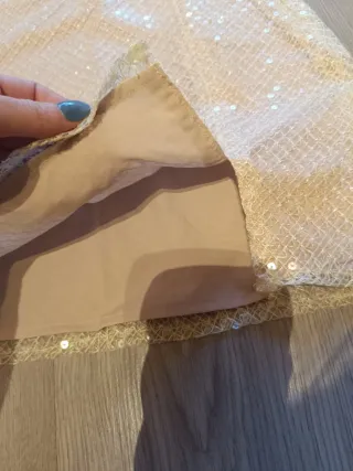 Conjunto top y falda brillantes