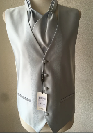 Chaleco Ceremonia Brocado + Corbatón + Pañuelo