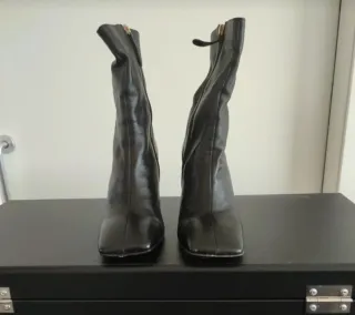 Botín Zara Piel Negro Talla 39