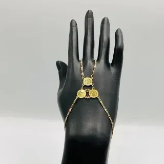 PULSERA MANITA MANITA 3 MONEDAS. Oro 18k.