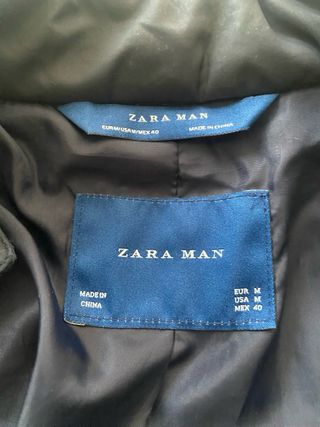 Cazadora acolchada azul hombre