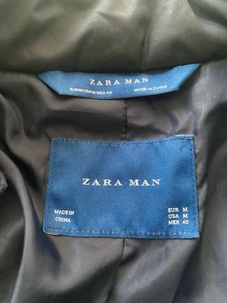 Cazadora acolchada azul hombre