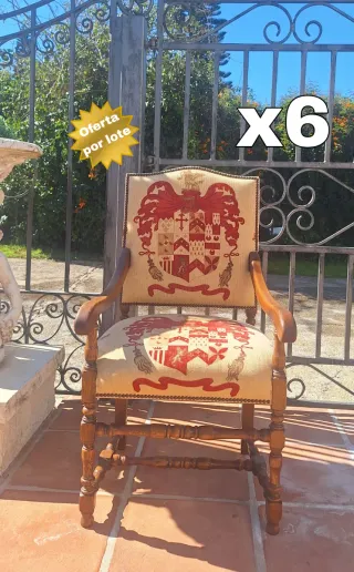 6 Sillas Lujo Estilo Renacentista