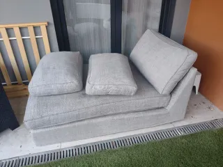 Lettino Divano da Esterno/Interno Grigio