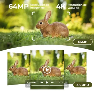 Cámara de Caza WOLFANG Solar 64MP 4K