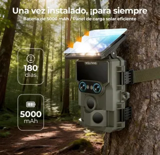 Cámara de Caza WOLFANG Solar 64MP 4K