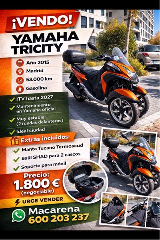 Yamaha Tricity 125cc 3 Ruedas