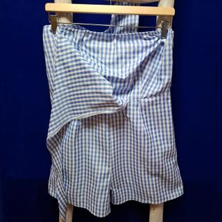 Mono corto Shein cuadros vichy azul