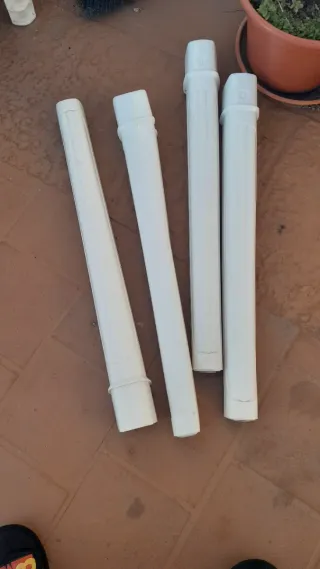 4 Patas para mesa de plástico blanco