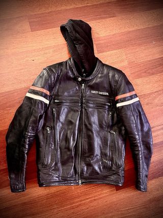 Harley-Davidson cazadora Piel Negra alta calidad