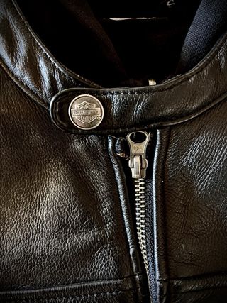 Harley-Davidson cazadora Piel Negra alta calidad