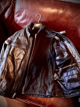 Harley-Davidson cazadora Piel Negra alta calidad