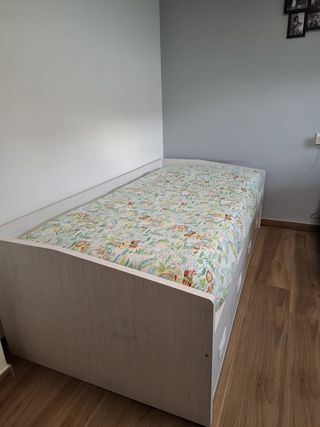 Cama nido 190x90 con cajones y colchón