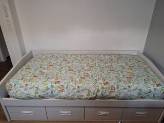 Cama nido 190x90 con cajones y colchón