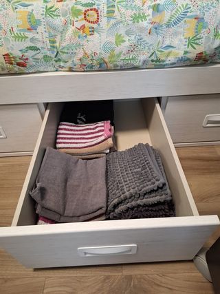 Cama nido 190x90 con cajones y colchón