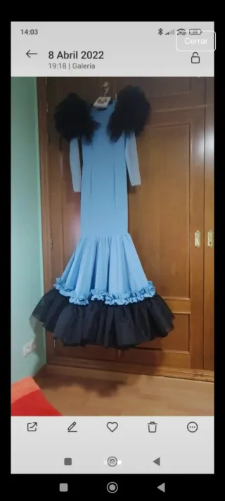 Traje Flamenca Hecho a Mano Manga Larga