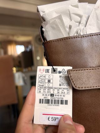 Botas altas marrones Zara