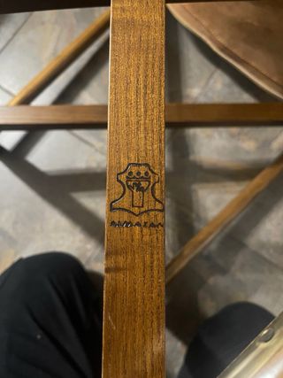 Silla Director Almazán Cuero Natural Madera Maciza