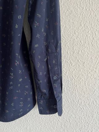 Camisa Estampada Flores Talla L Algodón