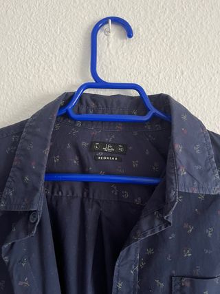Camisa Estampada Flores Talla L Algodón
