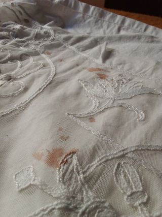 Albas sacerdotales antiguas hilo y tul bordado