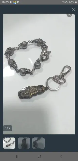 Pulsera y Llavero Calaveras