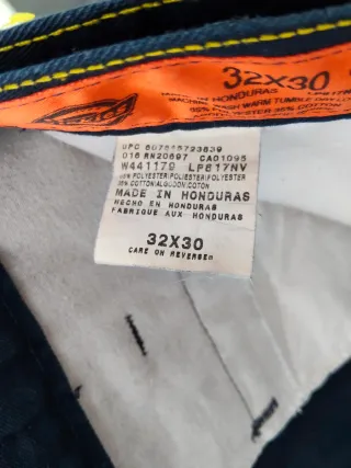 Calças Dickies 32x30 azul escuro corte direito