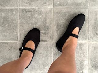 Bailarinas/Manoletinas Negras con Hebilla