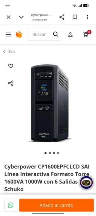 CyberPower CP1600EPFCLCD UPS 1600VA/1000W
