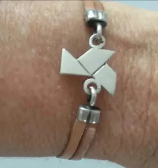 Pulseras Plata Ley y Piedras Multicolor