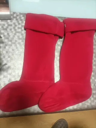 Calcetines Hunter Fleece Welly Talla Única Rojo