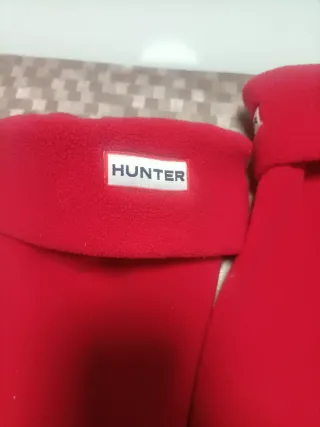 Calcetines Hunter Fleece Welly Talla Única Rojo
