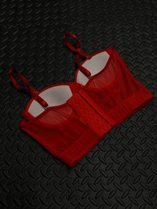 Corsé Transparente Rojo
