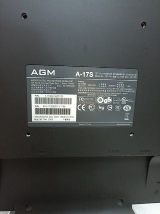 Pantalla AGM 17" Negro