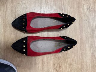 Zapatos planos Lovely People rojos y negros