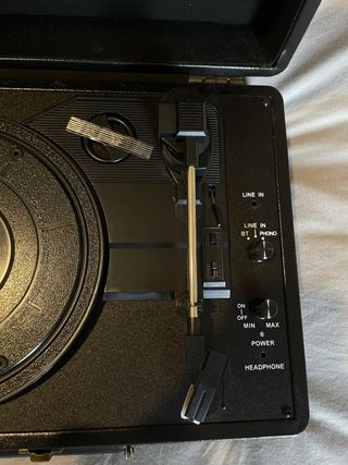 Giradischi stile valigetta nero