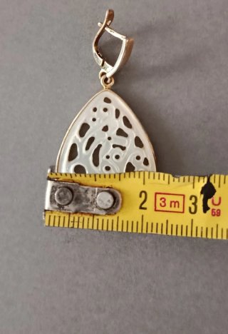 Pendientes Plata y Nácar Diseño Calado